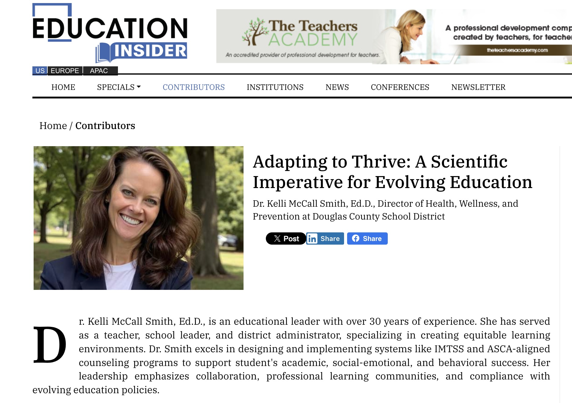 Latest Publication by Dr. Smith